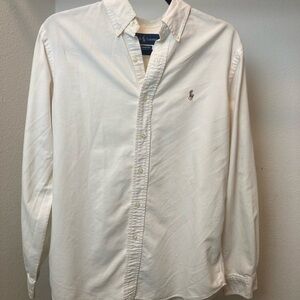 Ralph Lauren Cream Linen-Blend Long Sleeve 34/35